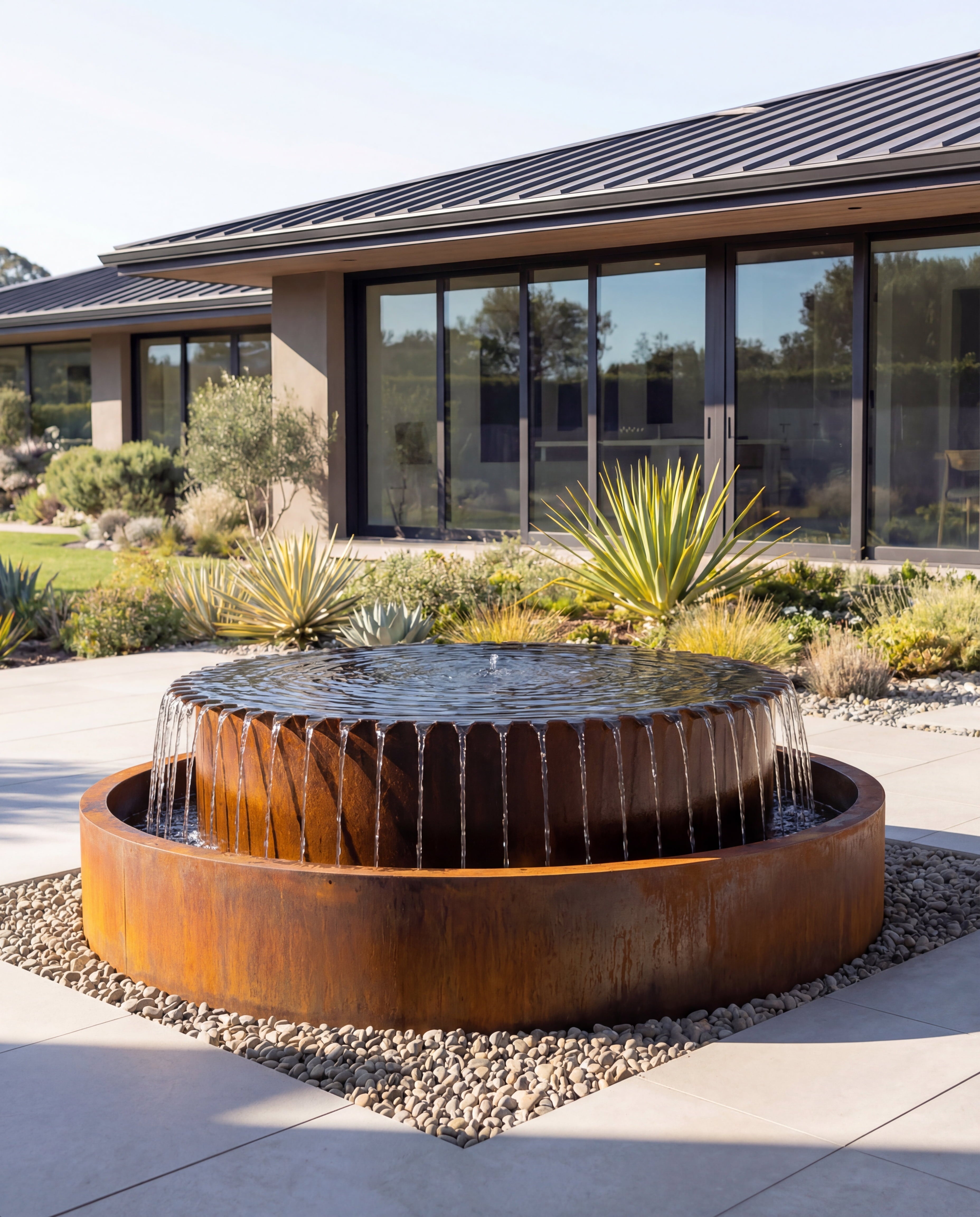 TOS Corten Architectural Infinite Sphere Waterfall – Damla Waterfall ...