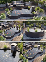 Sculptural Koi Pond Water Feature – 316L Stainless Steel
