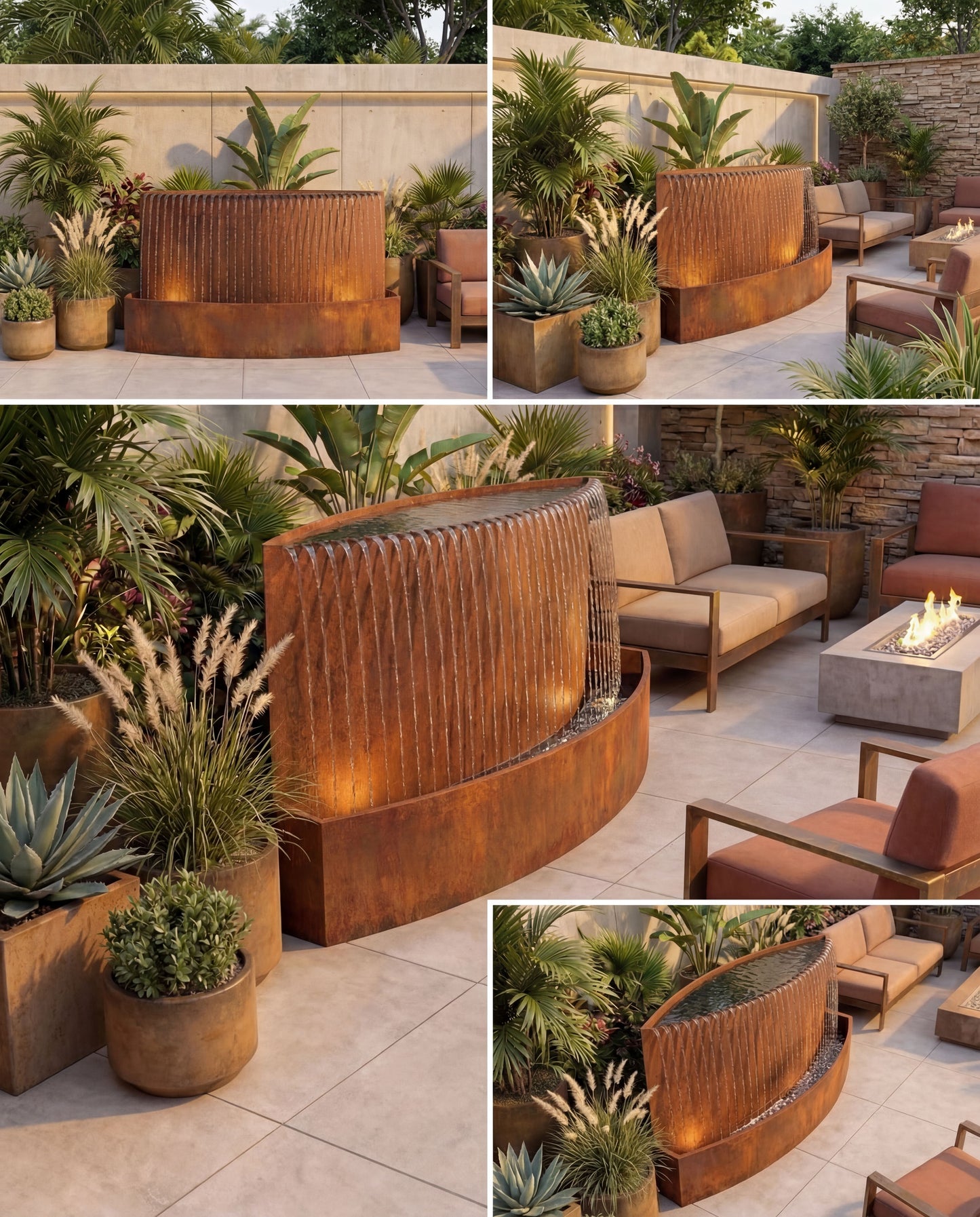 TKS Corten Architectural Rain-Fall Waterfall